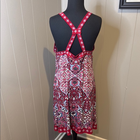 Max Studio Women’s Large Red and White Patterned Midi Dress - Picture 4 of 6